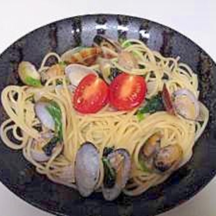 あさりとほうれん草のパスタ